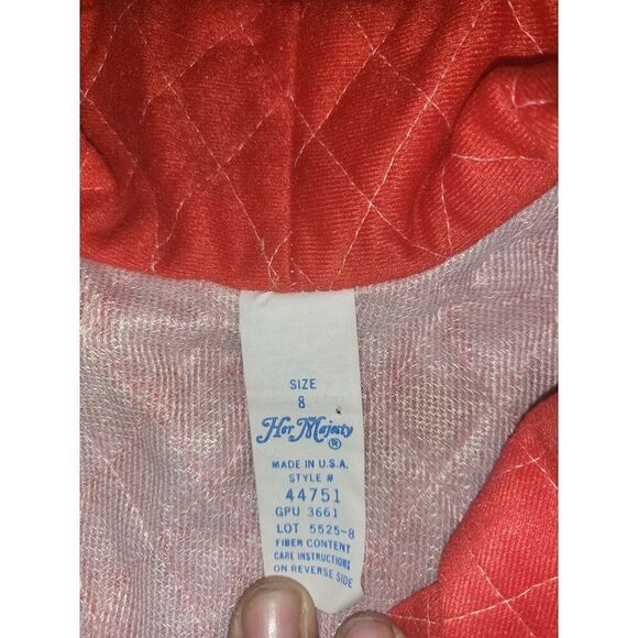 Vintage Her Majesty Night Gown Women Sz 8 Red Made‎ In USA Maxi - Picture 5 of 6